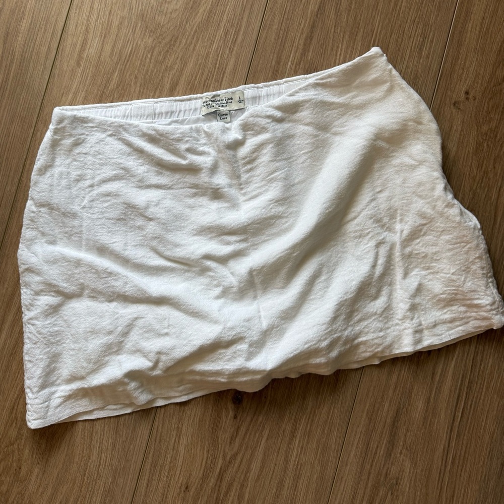 ABERCROMBIE curve love linen mini skort